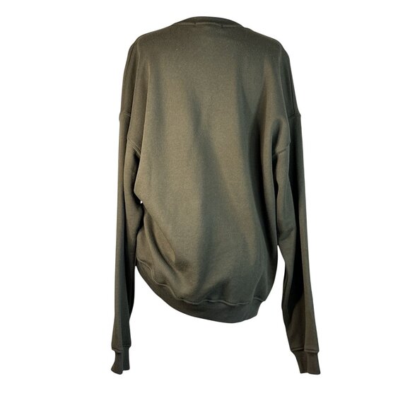 Eterne Oversized Crewneck Sweatshirt in Moss Small New Womens Pullover - Picture 9 of 14